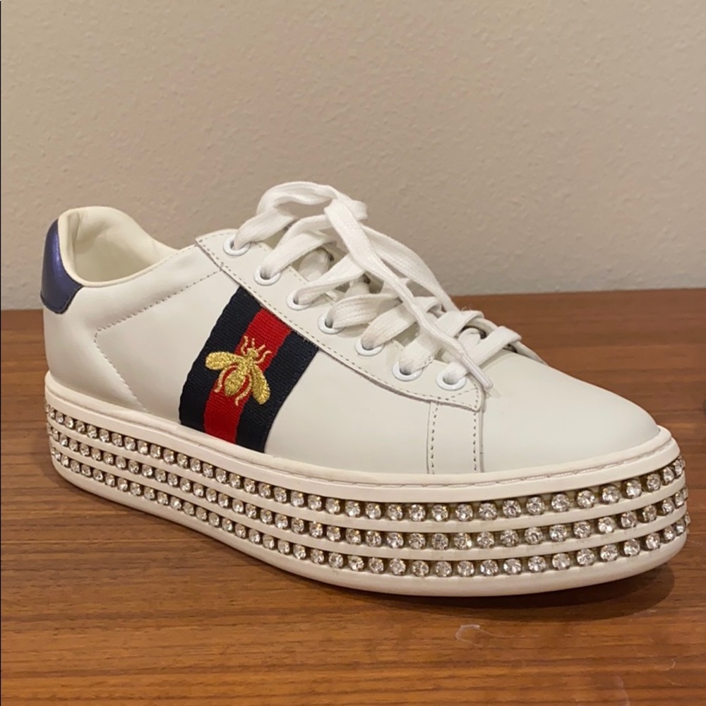 Gucci Ace Sneakers with Crystals